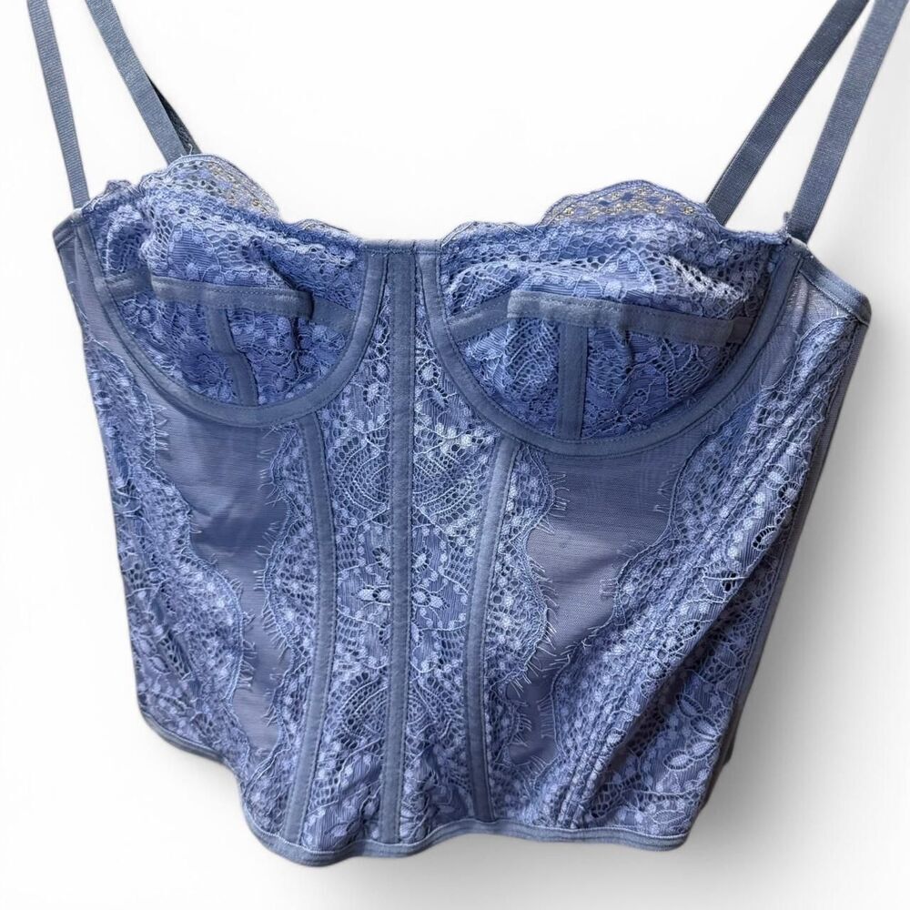 FESTIVAL Delicate Blue Corset | BRAND NEW| size small | Spring Pastels by Shein
